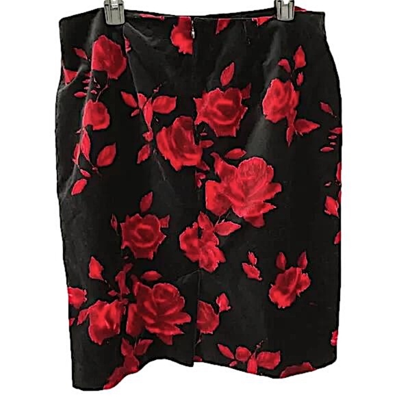 Talbot's Petites Velvet Skirt Women's 12P Whimsigoth Fairy Grunge Vamp Moody Y2K - Picture 3 of 6